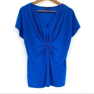 Chaus top, empire waisted with dolman cut sleeves,  v-neck and draping